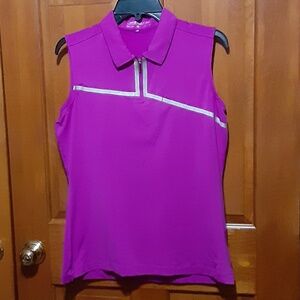 Nike Golf Dri-Fit Sleeveless Pull-Over Zip Top
